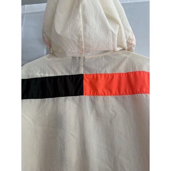 Adidas WND Wind Motion Hooded Sports‎ Jacket Primegreen L Cream Orange Black - Picture 10 of 10